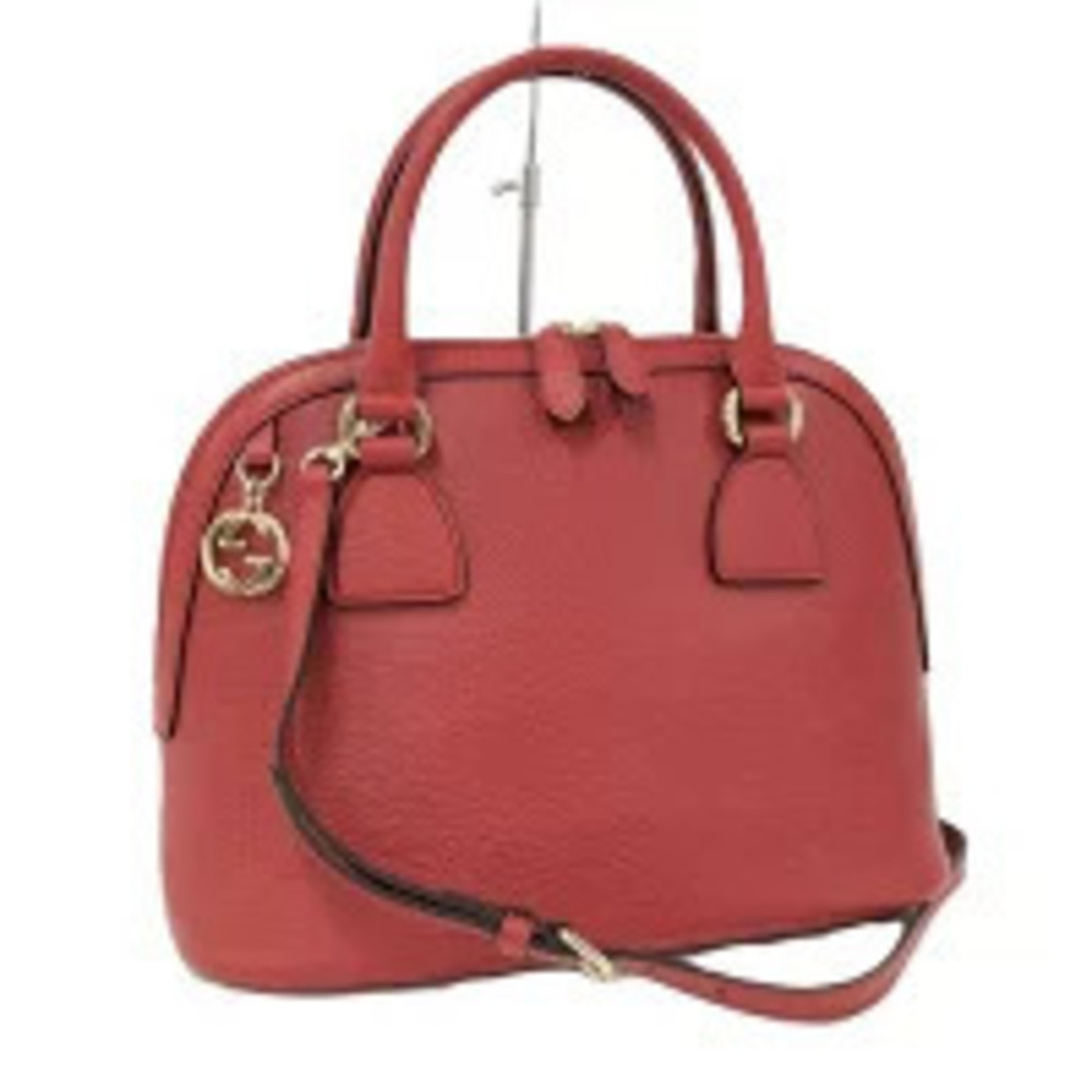 Gucci shoulder bag Interlocking G leather red